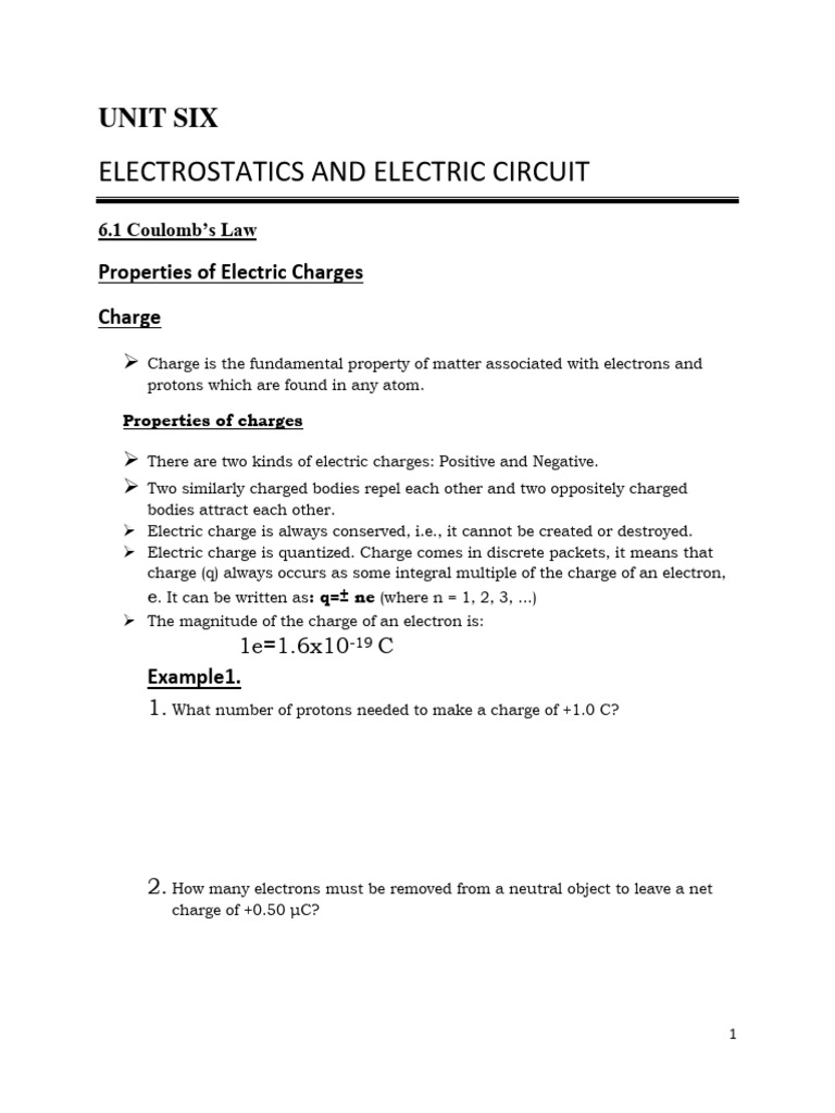 Module On Electrostatics | PDF | Electric Field | Capacitor