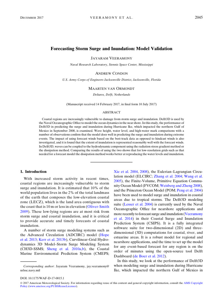 Forecasting Storm Surge and Inundation Modelling | PDF | Storm Surge ...