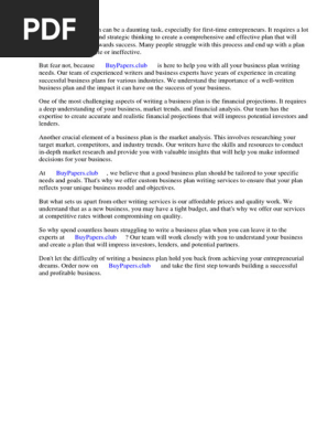 Discount Store Business Plan