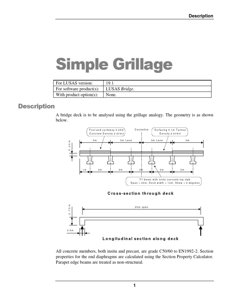 Simple Grillage | PDF | Beam (Structure) | Bending