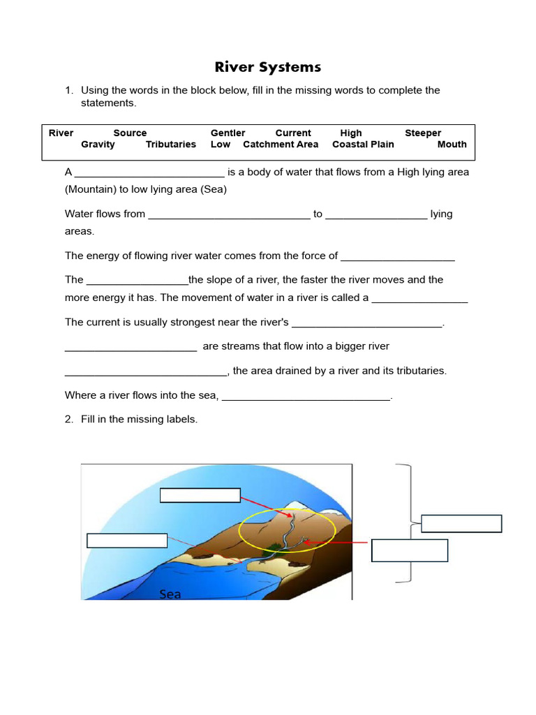 Grade 5 River Worksheet | PDF