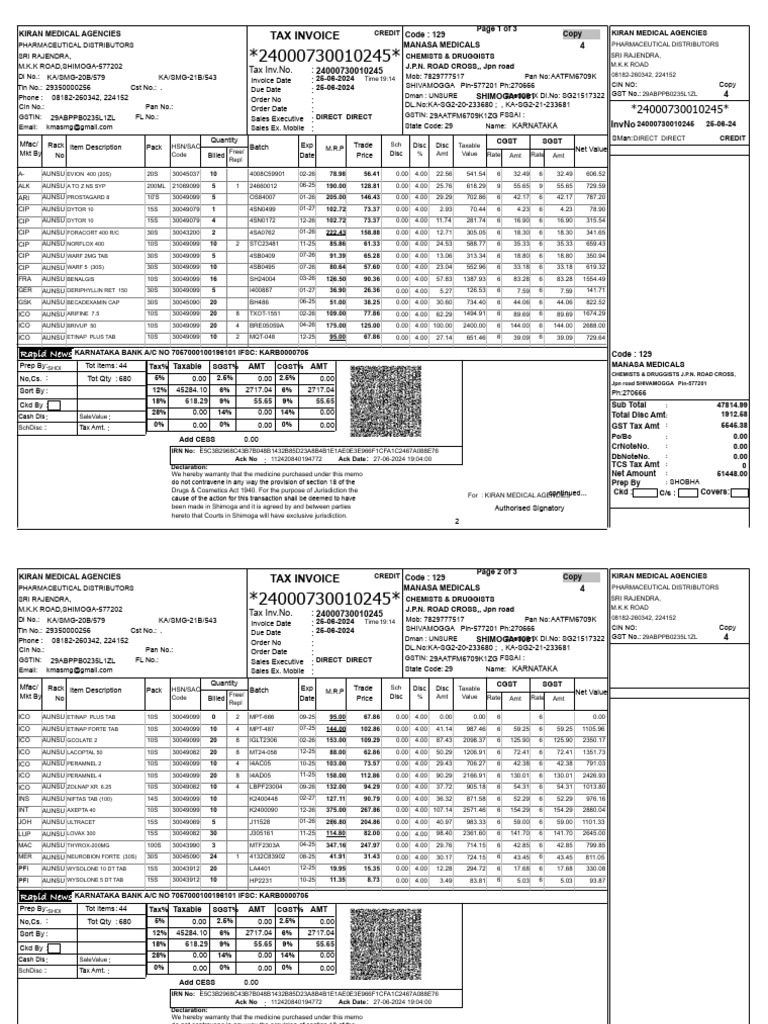 Tax Invoice | PDF | Taxation | Government