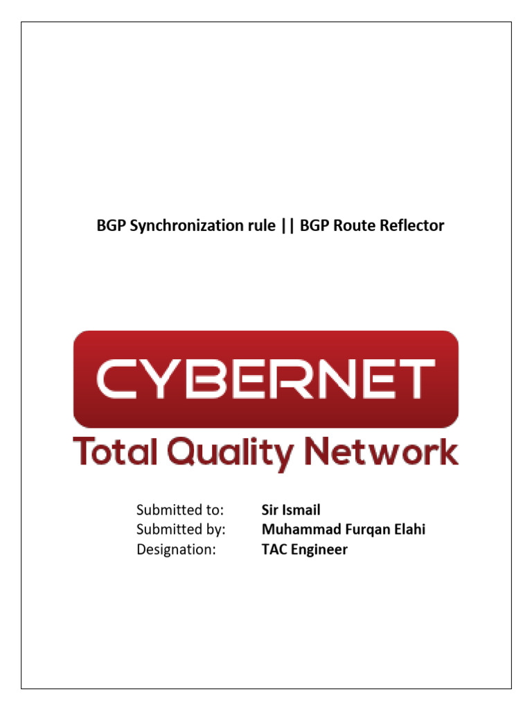 BGP Synchronization and Route Reflectors | PDF | Computer Engineering ...