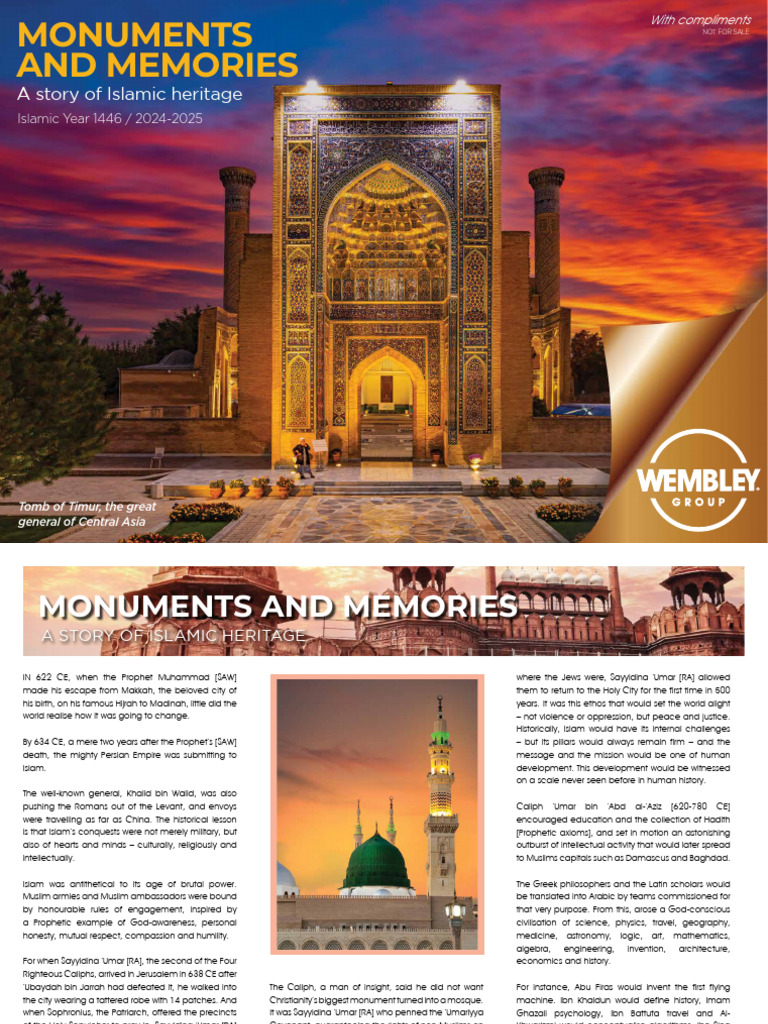 Wembley Islamic Calendar 1446/2025 PDF Umar Muhammad