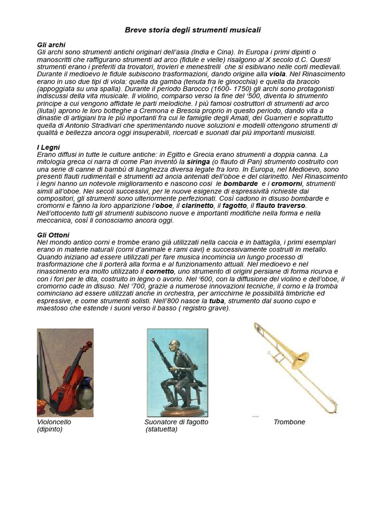 Breve Storia Degli Strumenti | PDF