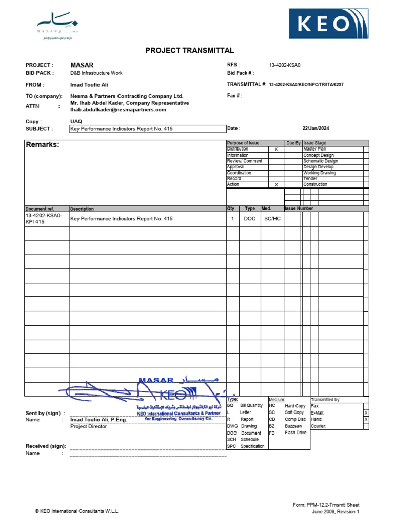 Key Performance Indicators Report 415 | PDF | Fire Safety | Safety