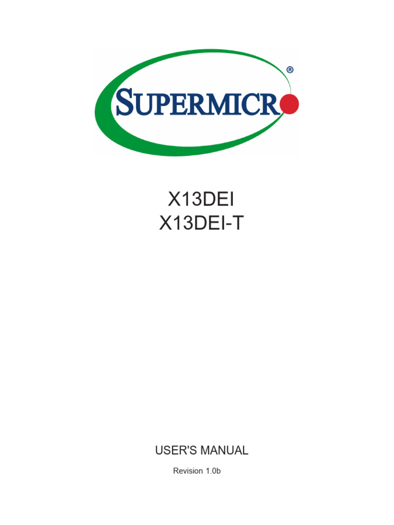 X13dei t users manual 1 0b mnl 2509 pdf bios computing