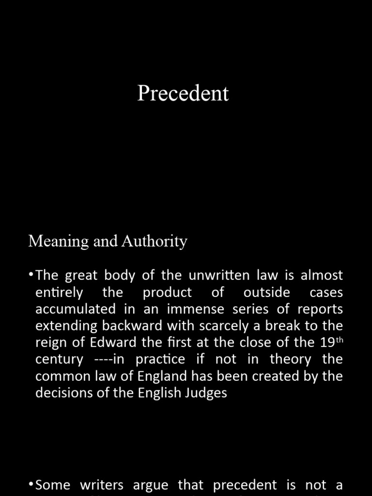 Understanding Legal Precedent and Authority | PDF | Precedent | Sources ...