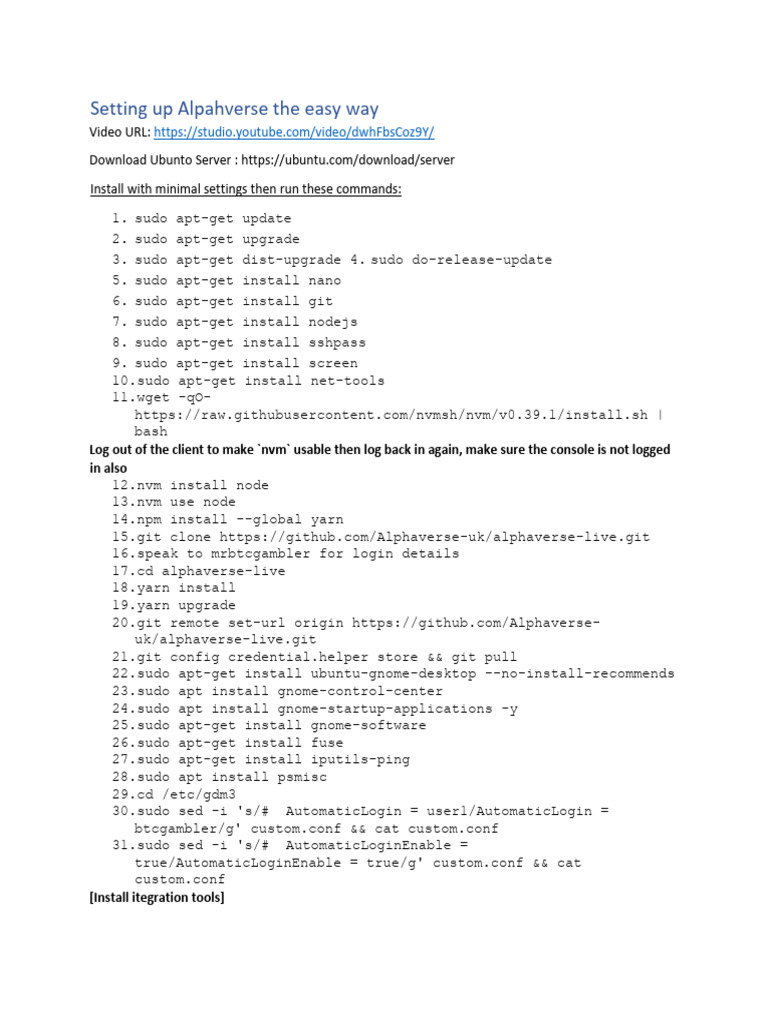 Setting Up Alpahverse The Easy Way v4 | PDF | Sudo | Utility Software