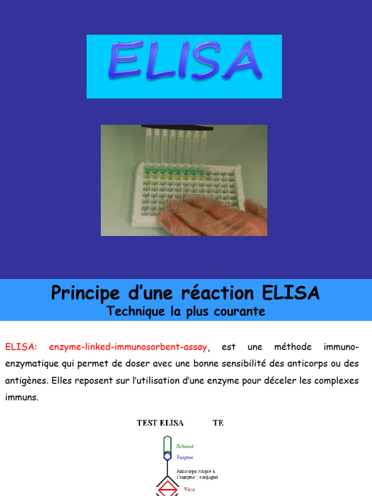 Principe de la technique ELISA | PDF | Méthode immuno-enzymatique ELISA ...