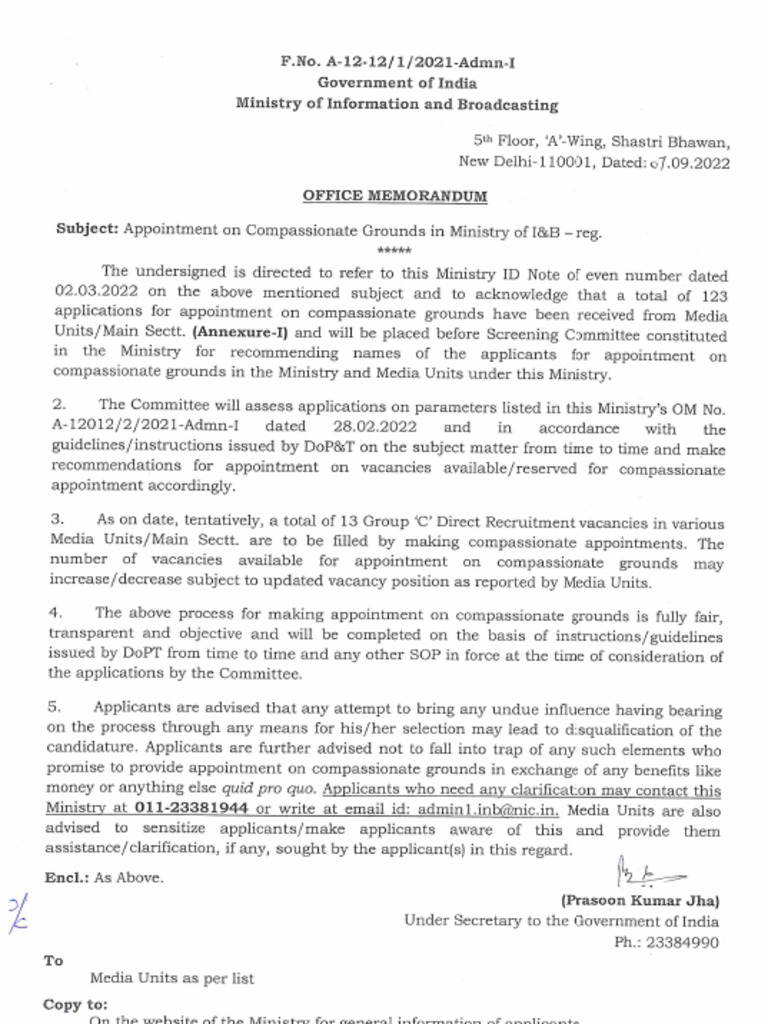 Compassionate appt pdf