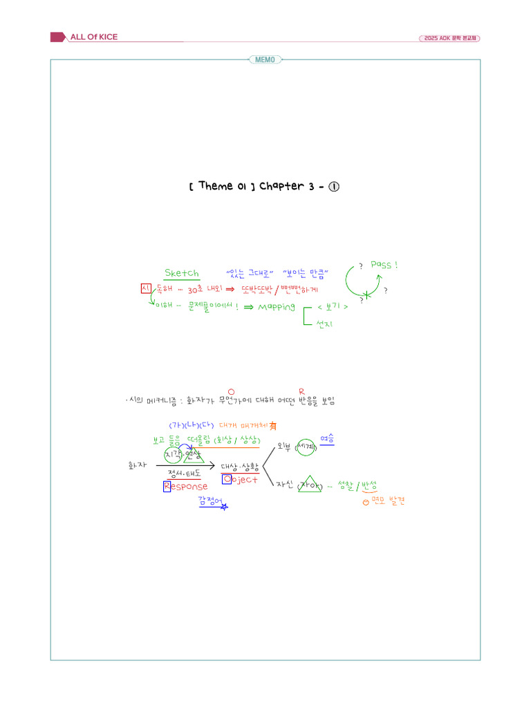 [2025]+올옵카+문학+Theme+01+Chapter+3-①②+손필기 | PDF