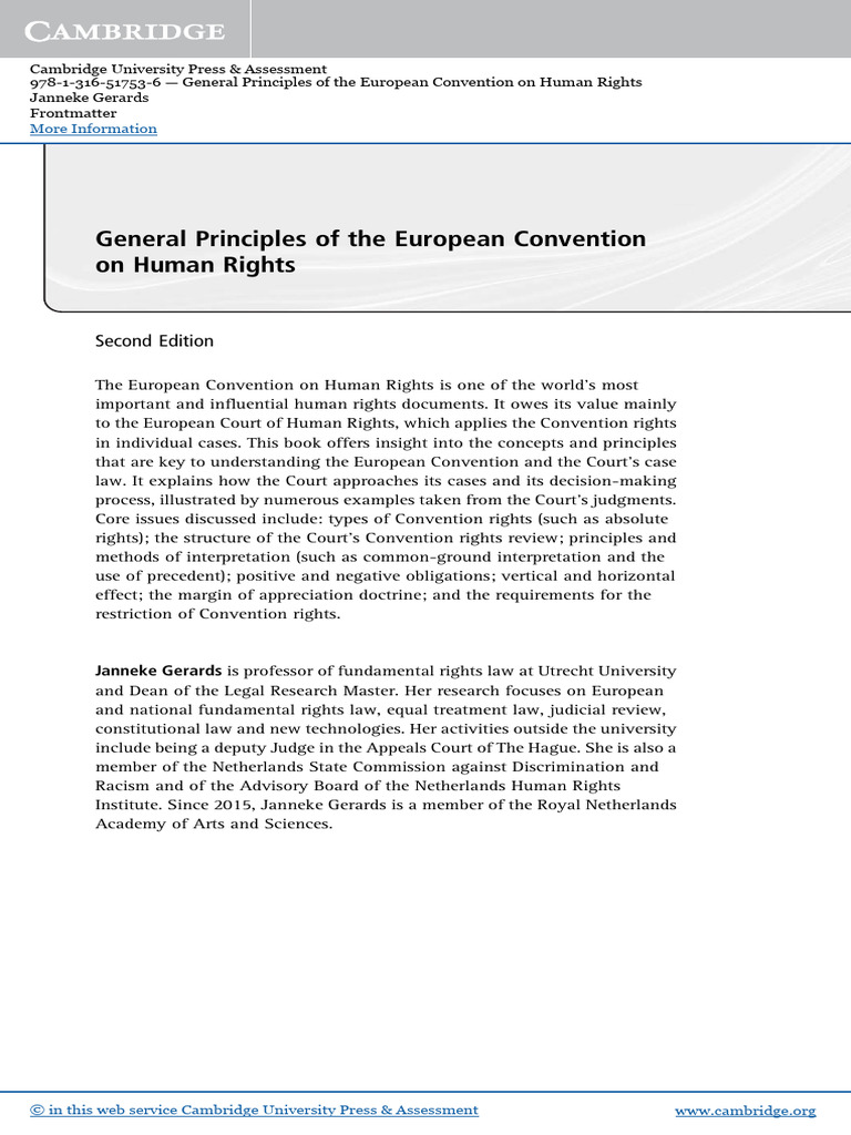 General | PDF | European Convention On Human Rights | Human Rights