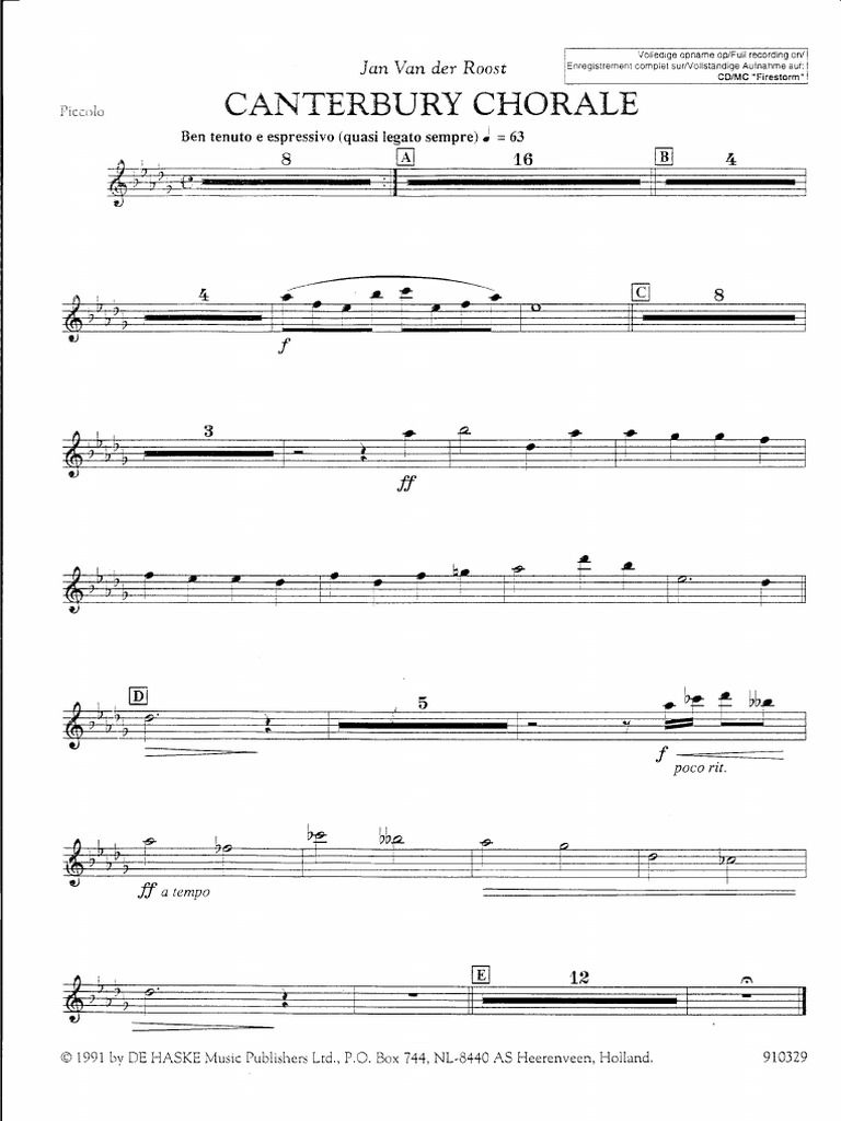 Canterbury Chorale Parti Pdf