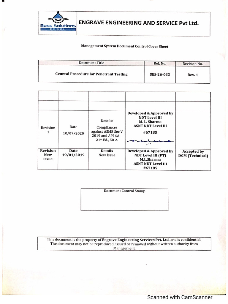 PT Procedure | PDF | Nondestructive Testing | Welding