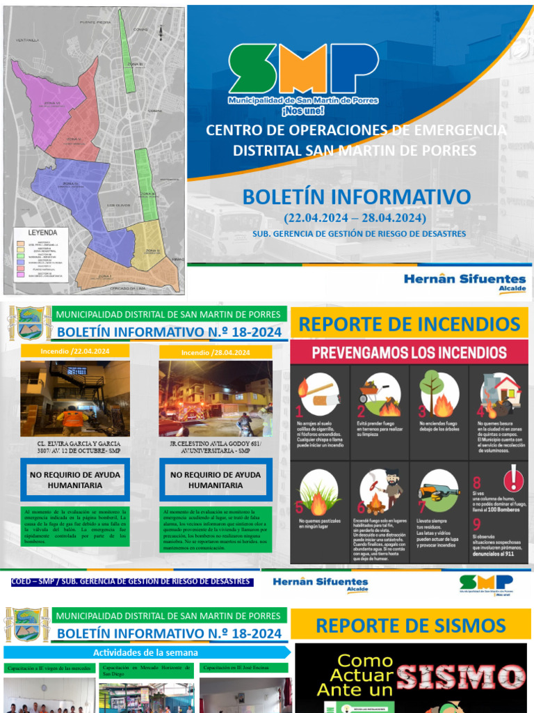 Boletin Informativo Coedsmp 044 2023 | PDF | Desastres