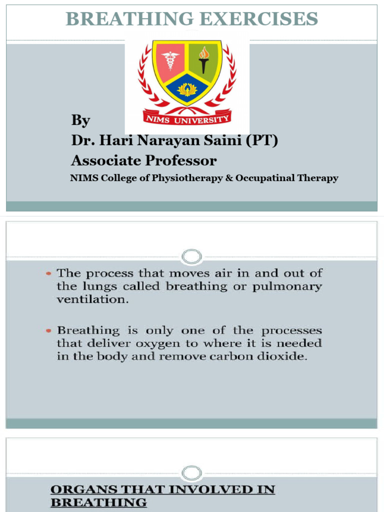 Breathing Exercises | PDF | Breathing | Exhalation