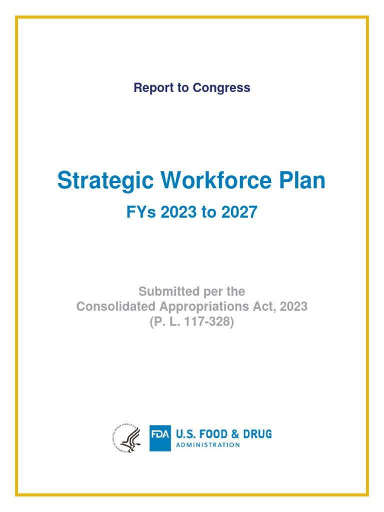 FDA Strategic Workforce Plan 2023-2027 | PDF | Employee Retention ...