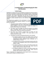 Protocol for the Construction of Measuring Jig for Time Trial Bicycles