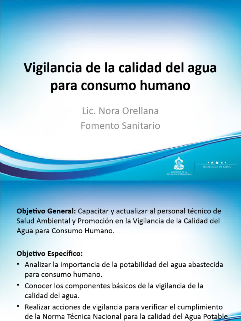 Vigilancia de La Calidad Del Agua para Consumo Humano | PDF | Agua