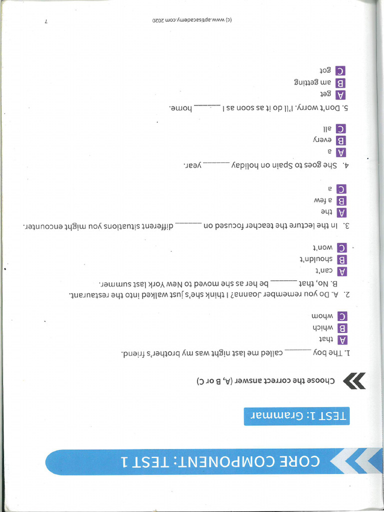APTIS Complete GR +V Test 1 | PDF