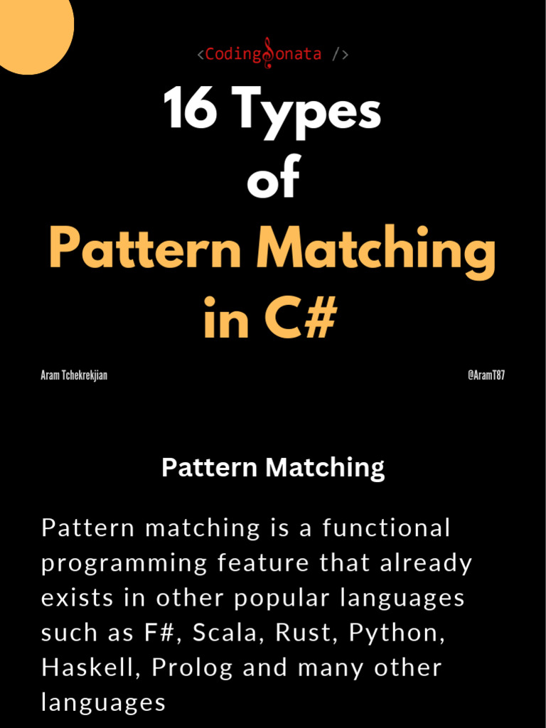 16 C# Pattern Matching Types Explained | PDF | C Sharp (Programming ...