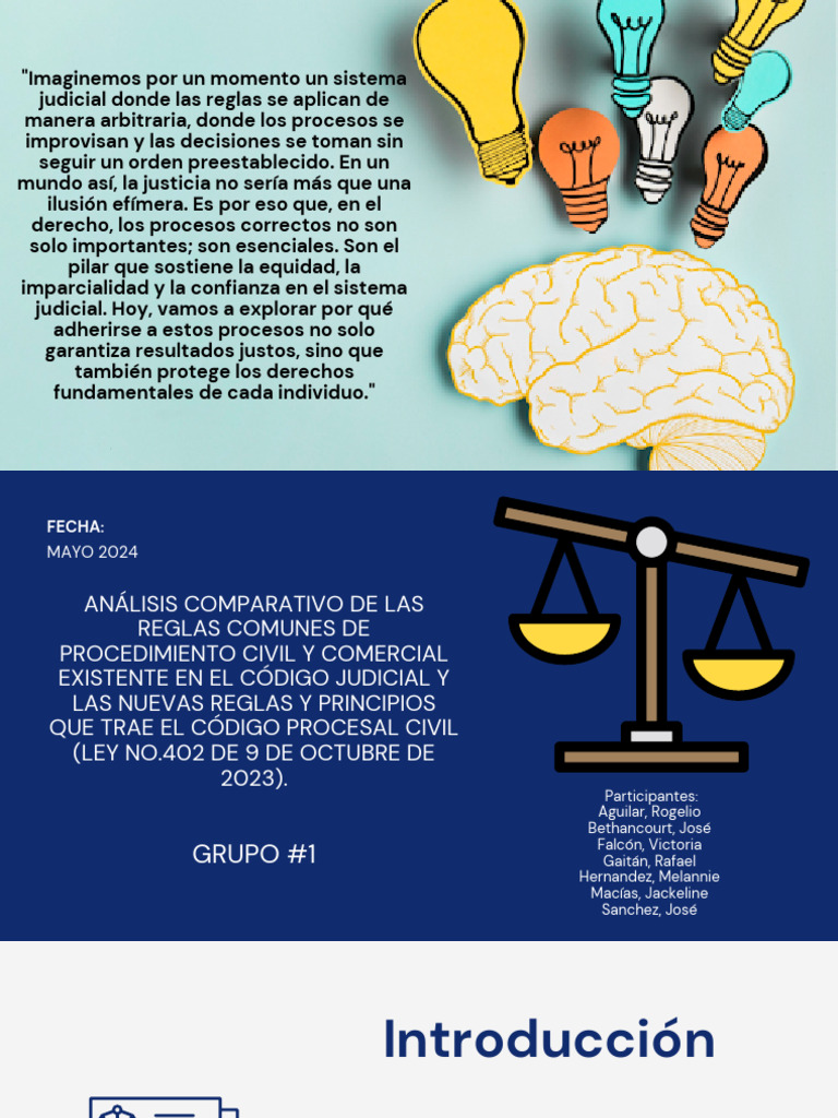 Análisis Código Judicial y Ley 402 Adopta Código Procesal Civil | PDF ...