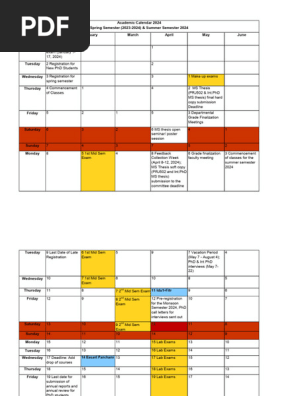 Academic Calendar 2024