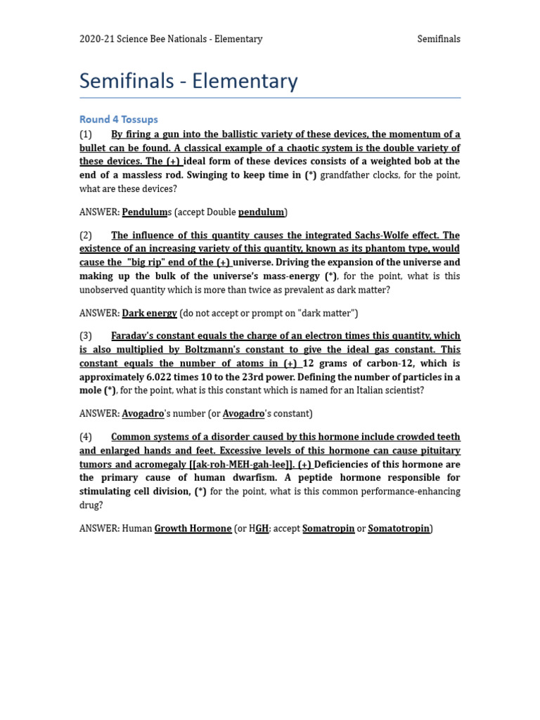 National science bee elementary 2021 semifinal pdf exoplanet