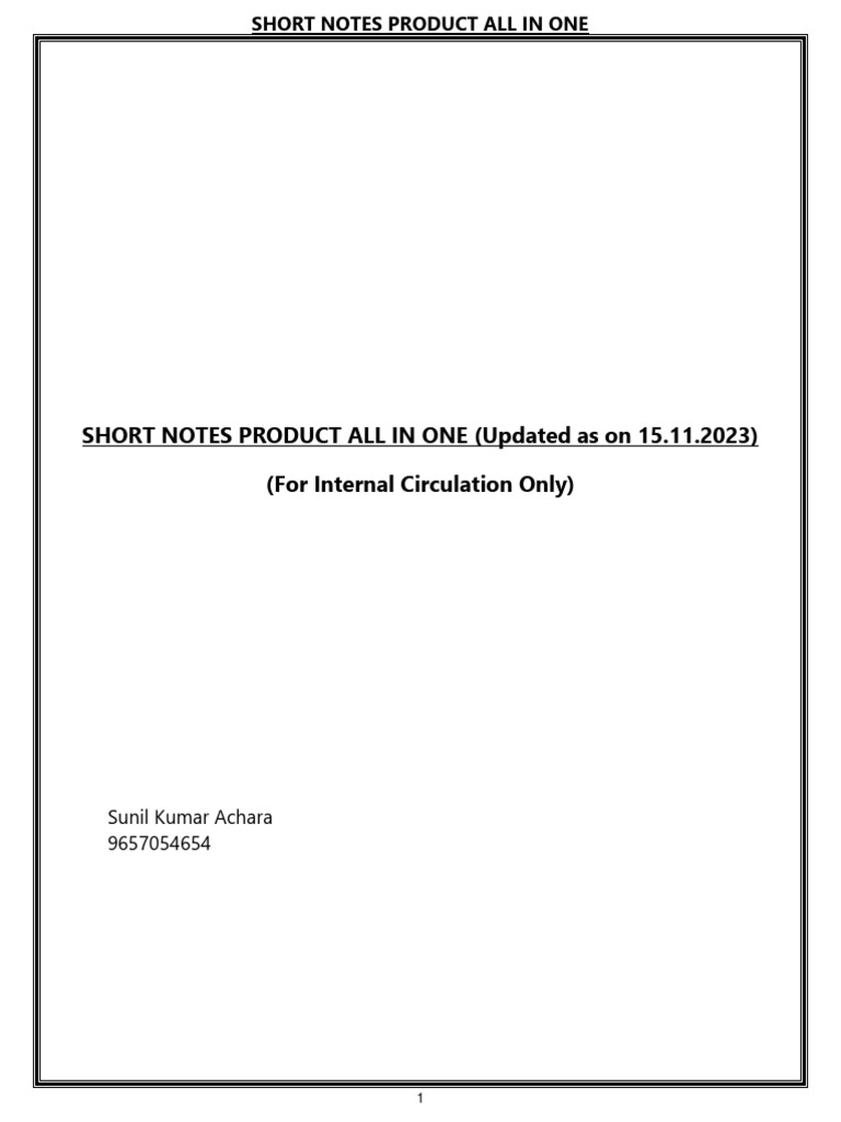 Short notes product all in one pdf transaction account financial
