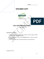 Microsoft Word - Specimen Exam Paper[1]