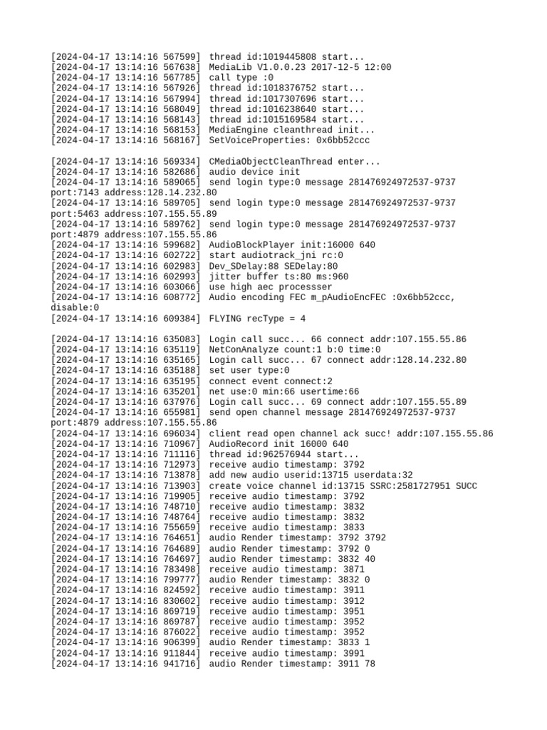 2024 04 17 - Log | PDF | Data Transmission | Computer Networking