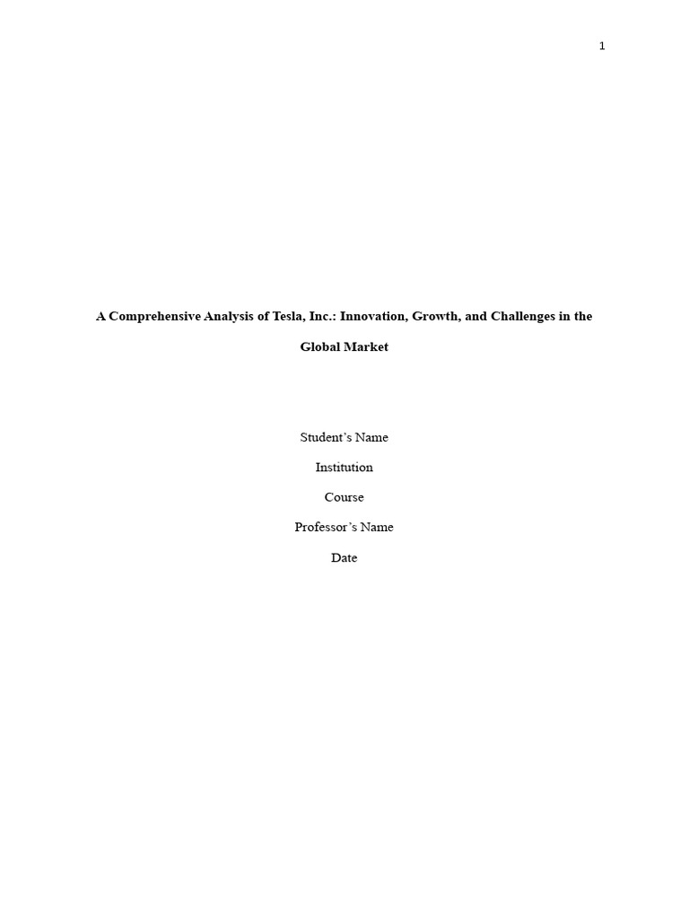 Tesla: Innovations and Environmental Impact | PDF | Sustainability ...