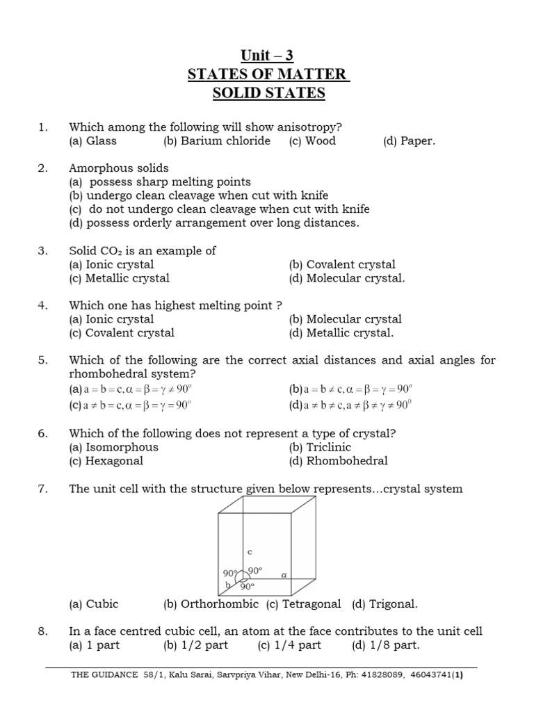 Solid State Final by Pragya 07.10.10 | PDF | Crystal | Crystal Structure