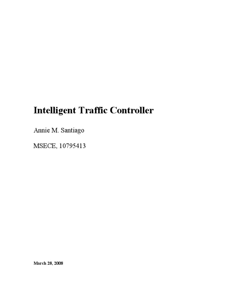 Thesis Proposal Traffic Light 03282008 Traffic Traffic Light