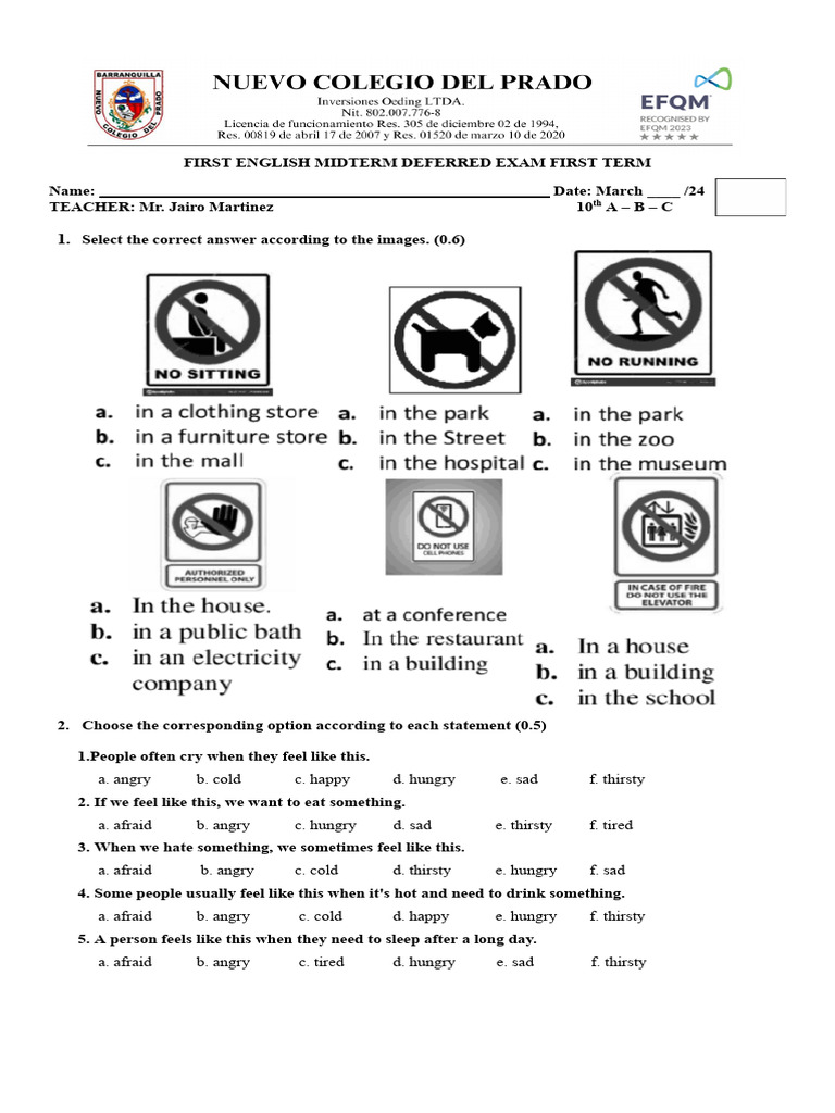 10th Grade English Midterm Exam Guide | PDF | Saint Patrick | Ireland