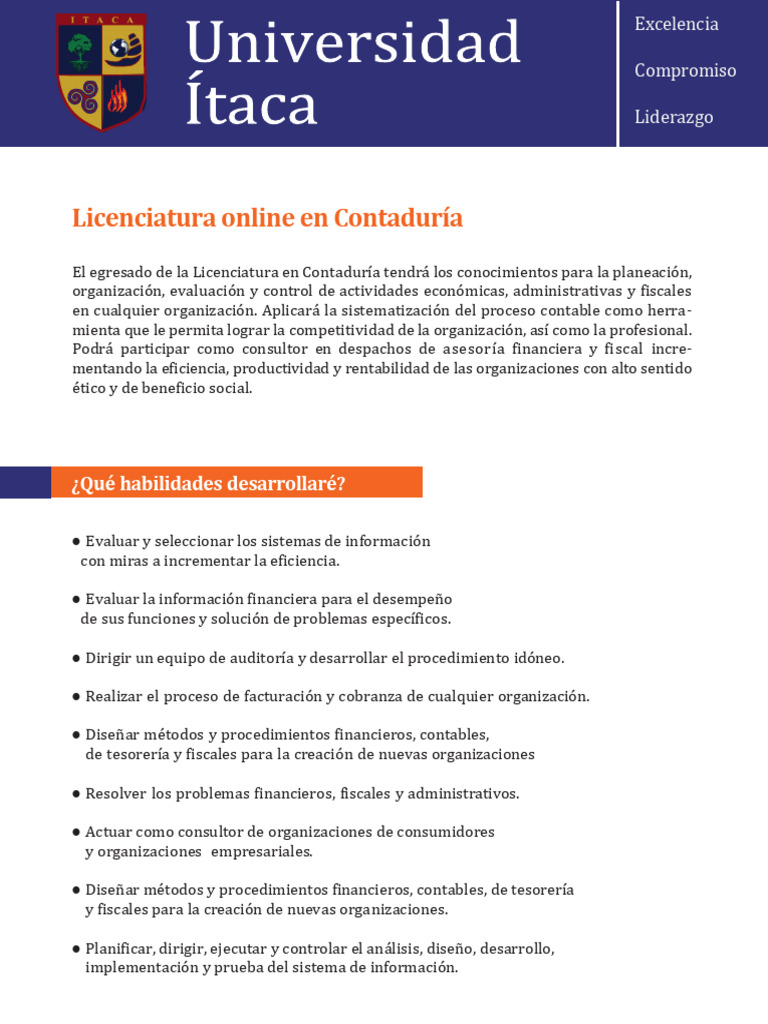 Licenciatura en Contaduría Online Gratis | PDF | Contabilidad | Auditoría