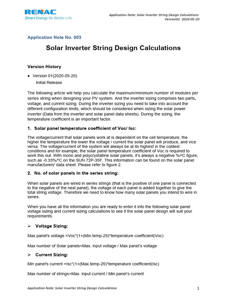 Solar Inverter String Design Guide | PDF | Solar Panel | Photovoltaics