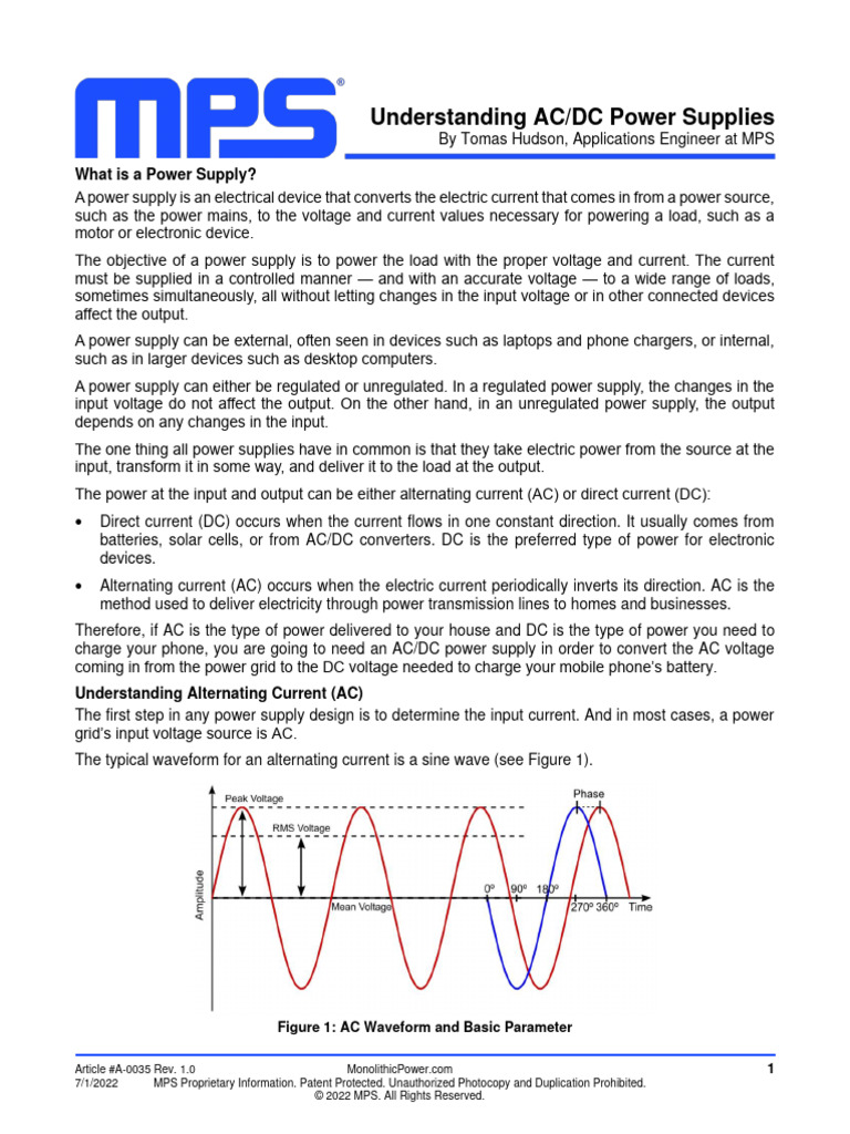 2020 Seo Understanding Acdc Power Supplies - r1.0 | PDF | Power Supply ...