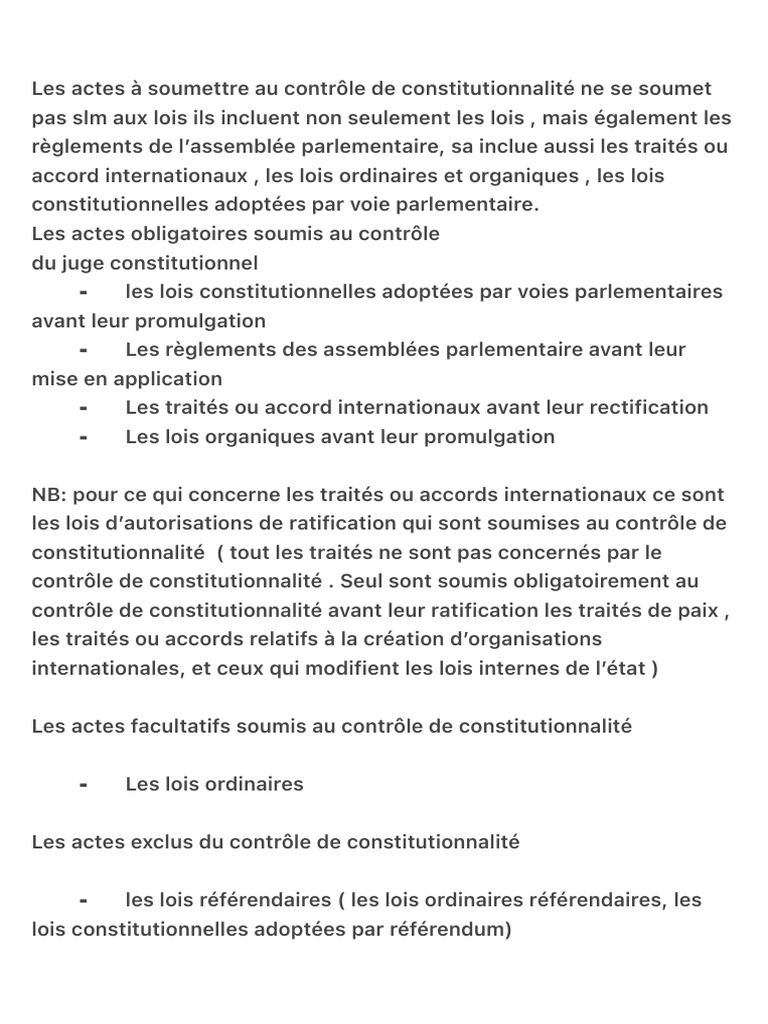 Contrôle de constitutionnalité en droit ivoirien | PDF | Loi | Constitution