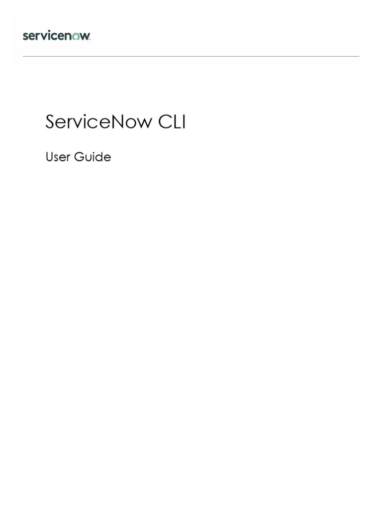 ServiceNow CLI User Guide | PDF | Command Line Interface | Mac Os