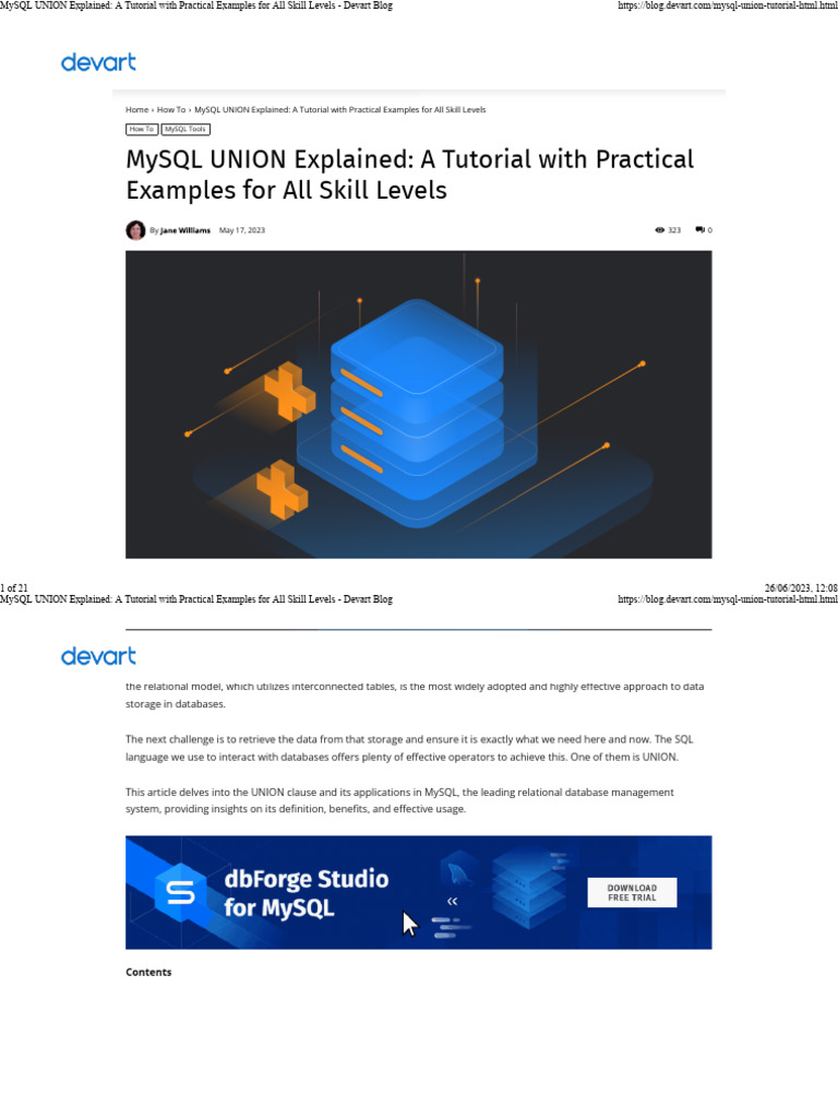 MySQL UNION Explained A Tutorial With Practical Examples For All Skill ...