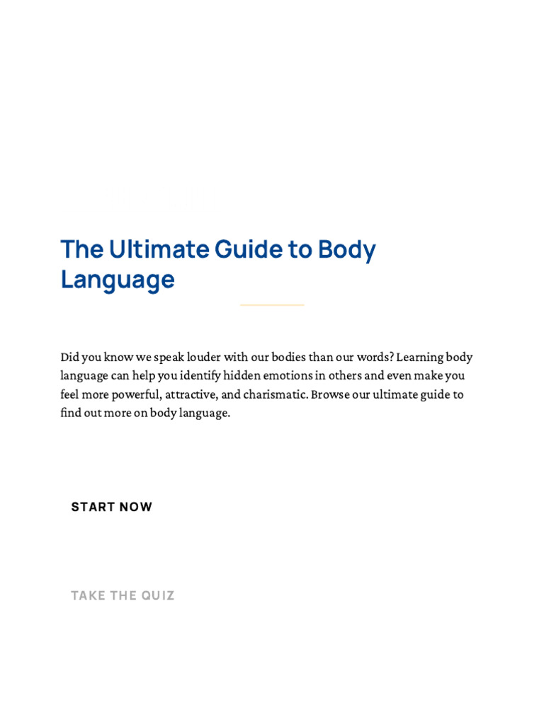 Mastering Body Language Essentials | PDF | Body Language | Lip