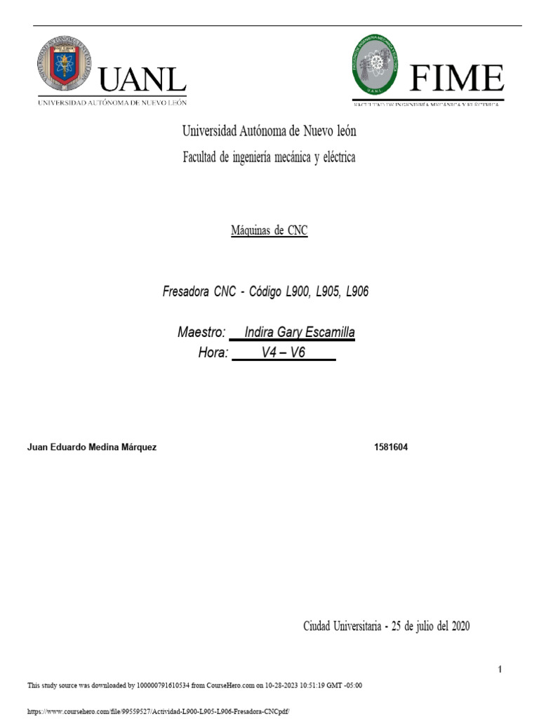 CNC Milling Codes L900-L906 Guide | PDF