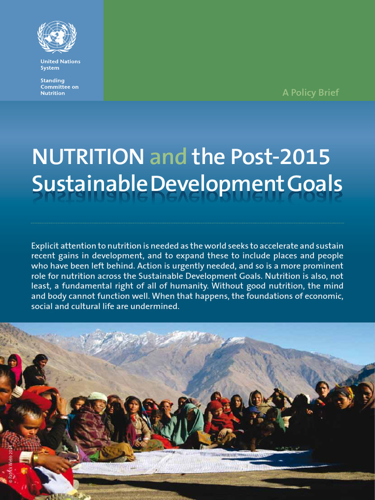 Nutrition The New Post 2015 Sustainable Development Goals | PDF ...