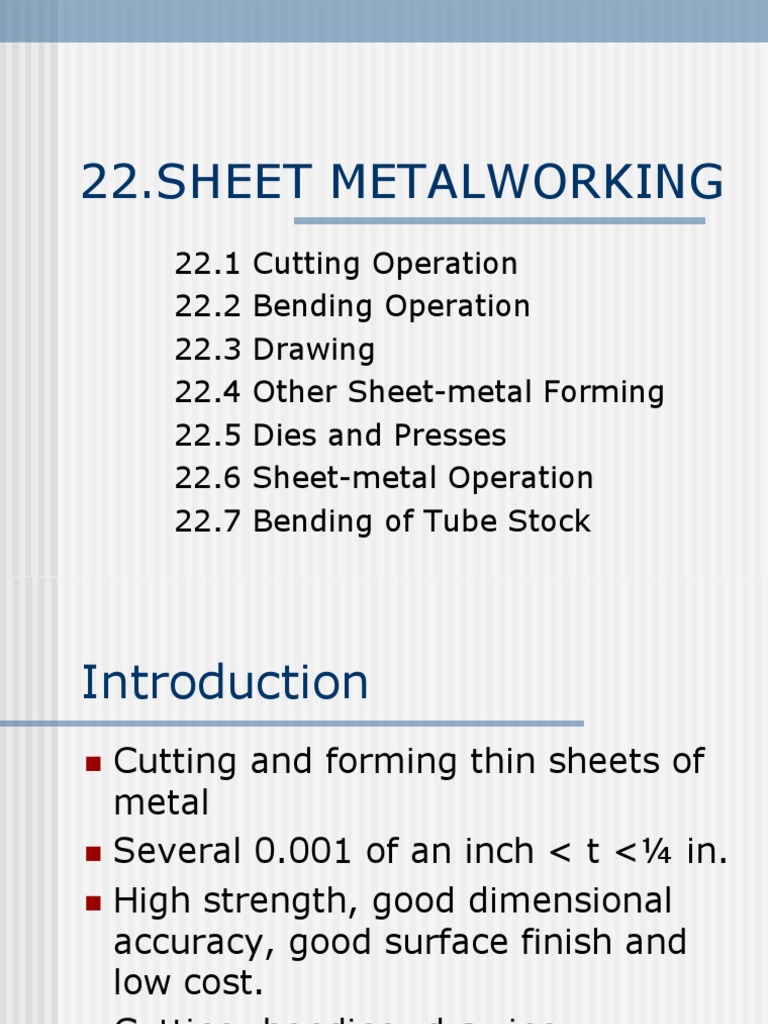 Sheet Forming PDF Sheet Metal Process Engineering