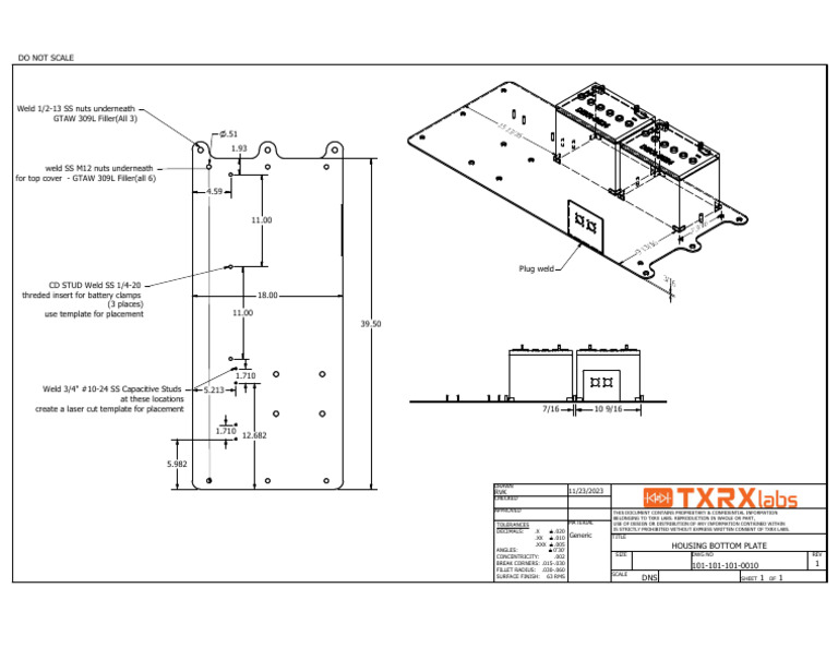 101-101-101-0010 - Housing Bottom Plate | PDF | Materials | Secondary ...