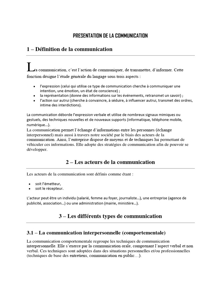 Comprendre la communication efficace | PDF | la communication ...