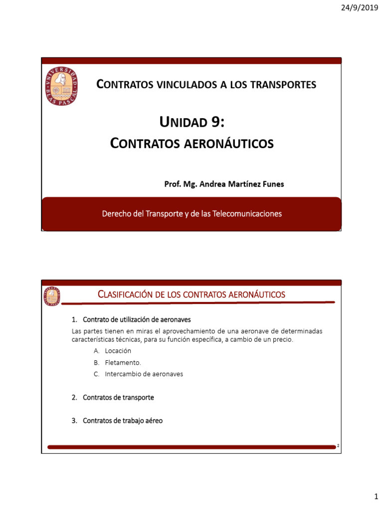 Derecho De Transporte Pdf Transporte Pasajero