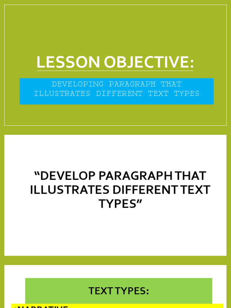 Understanding Different Text Types | PDF | Syntax | Grammar